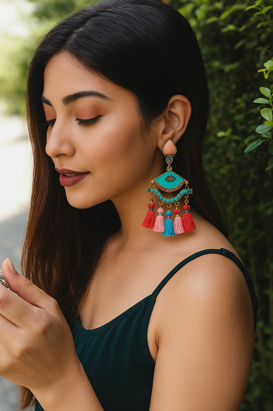 Sripik Fancy Jhumki Earrings for Girls & Women | Lightweight Jhumka Earrings Combo | Stylish Earrings for Women & Wedding Pack of 1