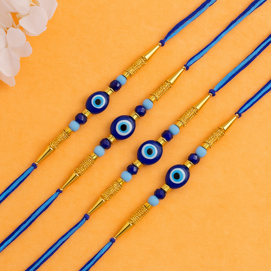 EVIL EYE RAKHI PACK OF 4 - RAKHI FOR BROTHERS COMBO PACK