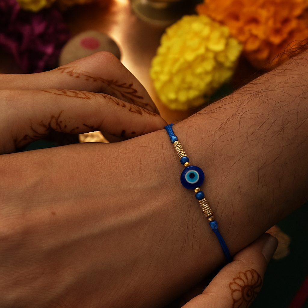 EVIL EYE RAKHI PACK OF 4 - RAKHI FOR BROTHERS COMBO PACK