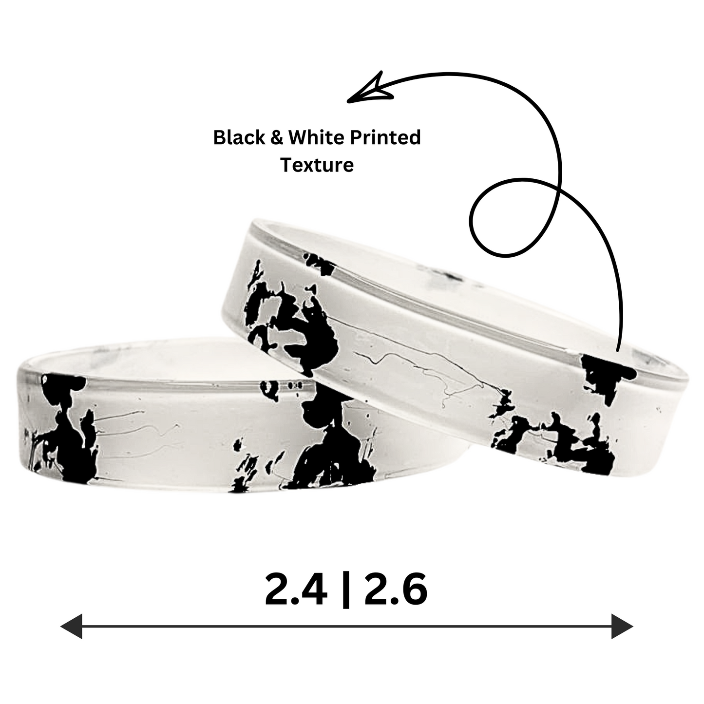 White Bangles for Girls and womens, Black classy shade Casual glass